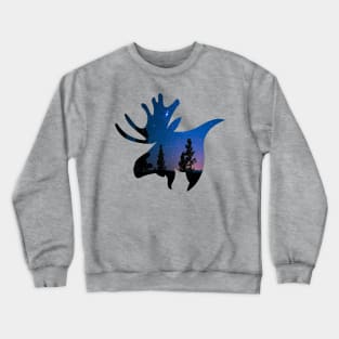 moose lover,moose gift animal moose nature in alaska elk Crewneck Sweatshirt